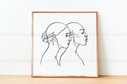 Abstract Couple Portrait Line Art, a Decorative Illustration by Rough Edges Supply Co. (Thumbnail 5 of 9)