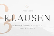 Klausen - Stylish All Caps Serif, a Serif Font by AlienValley (Thumbnail 1 of 9)