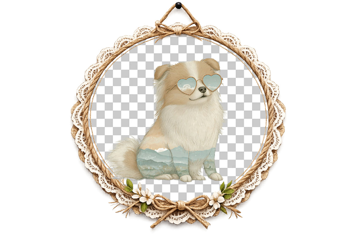 Whimsical Summer Dog Clipart, an Illustration by DreamArtGraphic (Photo 6 of 8)