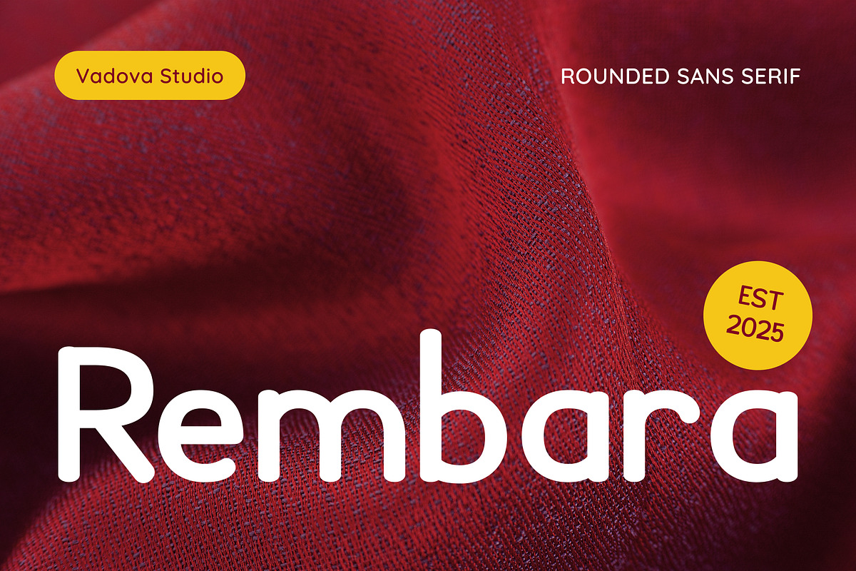 Rembara – Rounded Sans Serif Font, a Sans Serif Font by Vadovastd (Photo 1 of 7)