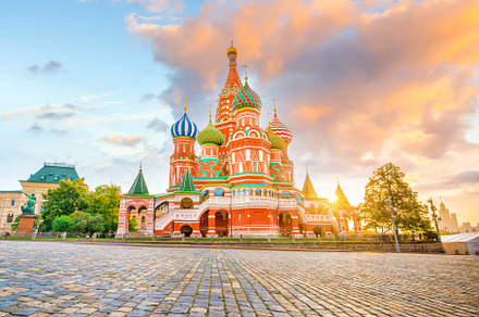 Basil's cathedral at Red square in Moscow, Russia