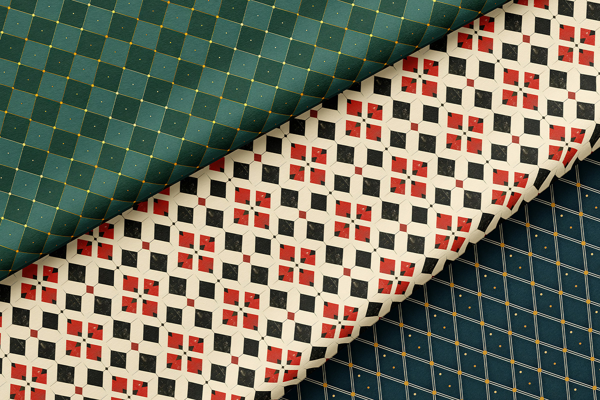 Christmas Abstract Patterns - part 1, a Pattern Graphic by Ninterints (Photo 6 of 19)