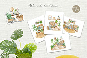 Home decor. Watercolor set, an Object Graphic by JuliaBadeeva (Thumbnail 5 of 9)