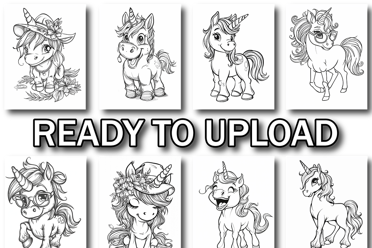 Enchanting Unicorn Coloring Book V2, an Animal Illustration by Design Zone (Photo 3 of 7)