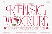 KLENSIG MOCKURA — Elegant & Luxury, a Serif Font by Enxyclo Studio (Thumbnail 1 of 23)