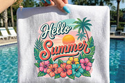 Hello Summer Tropical Floral PNG, a Seasonal Illustration by DreamPrint404 (Thumbnail 6 of 6)