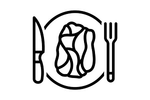 Chuck roast black icon, an Outline Icon by Creative priyanka