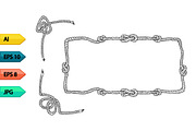 Rope frames and knots vector set, a Pattern Graphic by julia_musdotter (Thumbnail 10 of 11)