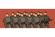 Armed forces, soldiers march, a Person Illustration by PaperTrident (Thumbnail 3 of 3)