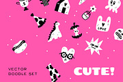 CUTE! Vector Doodle Set, an Illustration by katieromanoff_art (Thumbnail 1 of 11)