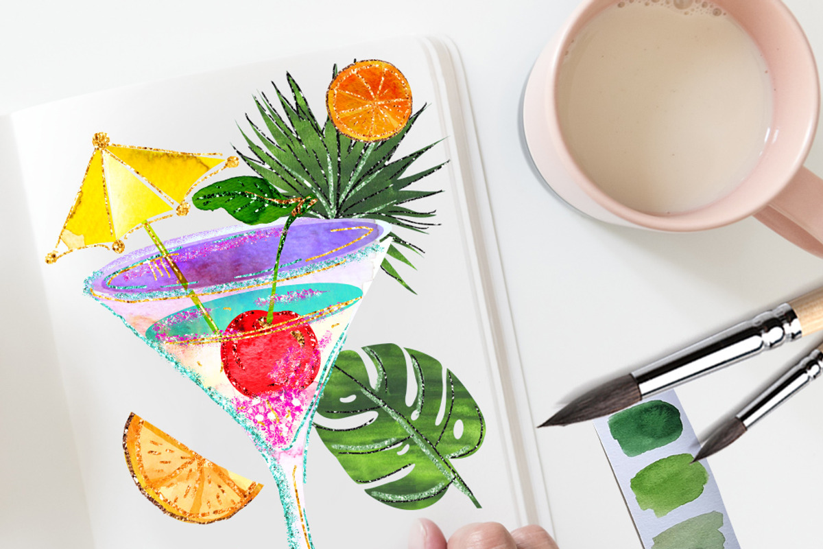 Summer Cocktail Clip Art, a Food Illustration by Download Graphic Art (Photo 6 of 6)