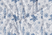 Christmas Toile Seamless Patterns, a Pattern Graphic by Olya Creative (Thumbnail 17 of 21)