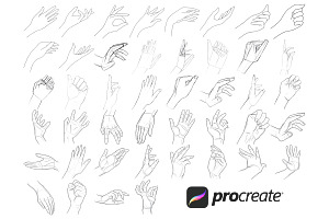 Hands Set 1 Procreate Brush Stamps