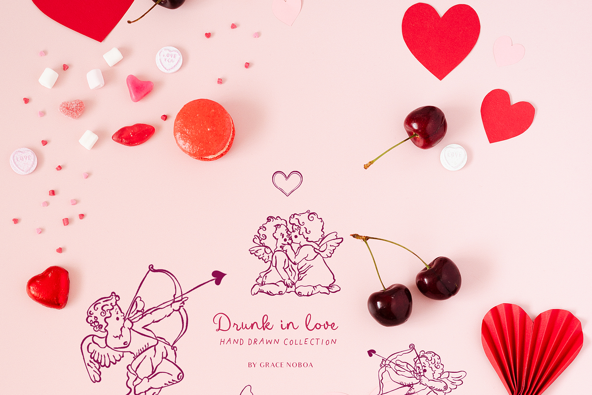 Valentine's day Hand Drawn Line art, an Object Graphic by Grace Noboa Illustrations (Photo 11 of 14)
