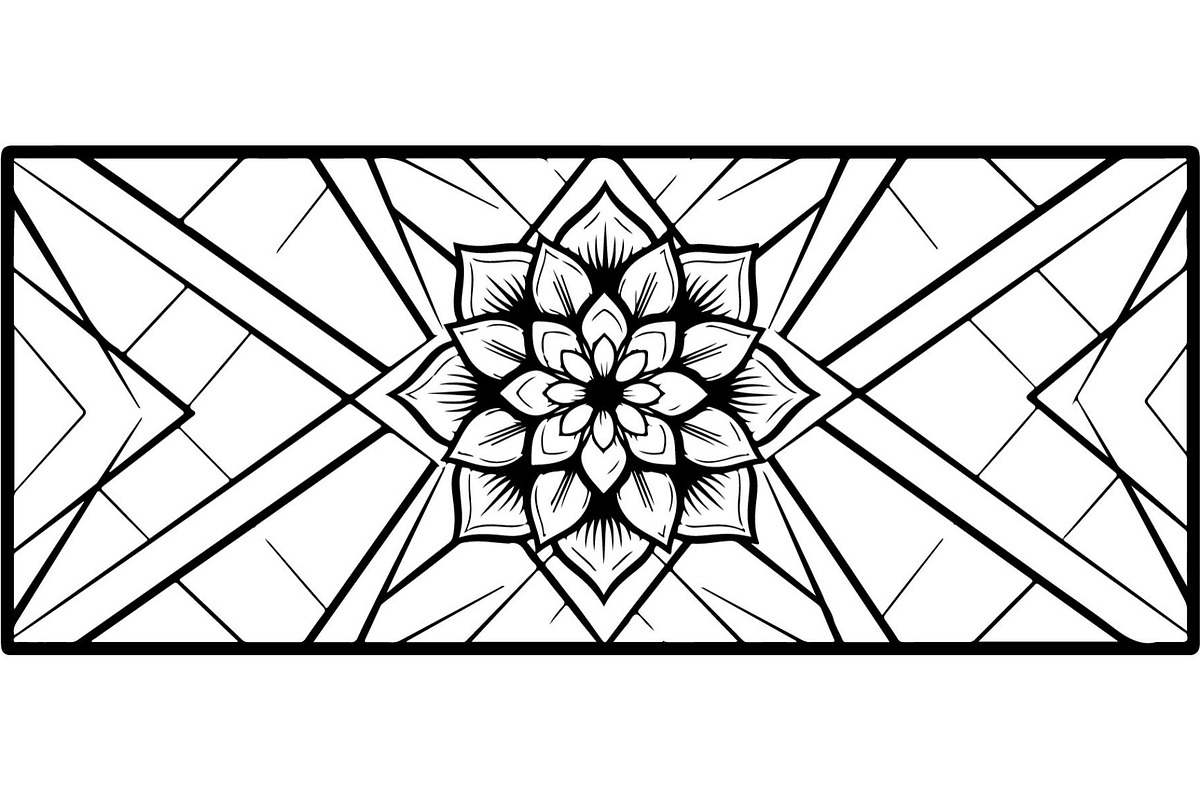 Decorative Mandala Panel Vector Set, a Decorative Illustration by Designer_Momina (Photo 4 of 21)