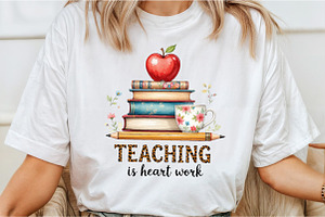 Teaching Is Heart Work PNG, an Illustration by DreamCafeArt