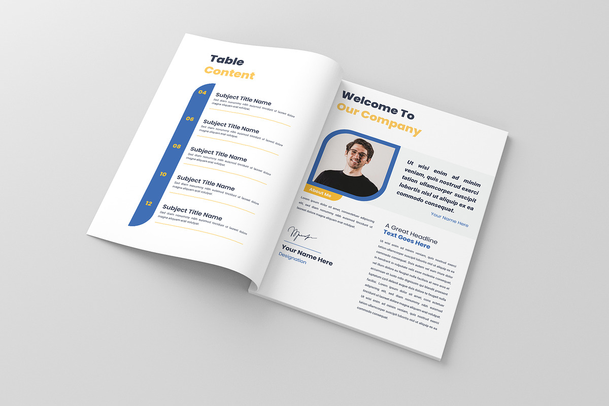Business Magazine Brochure Template, a Brochure Template by zahidhossainalif (Photo 4 of 9)