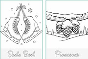 Christmas Holidays Coloring Pages, a Seasonal Illustration by Nuvame Arts & Designs (Thumbnail 7 of 21)