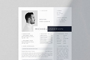 Minimal Resume CV Template, a Resume Template by Designsoul14 (Thumbnail 3 of 6)