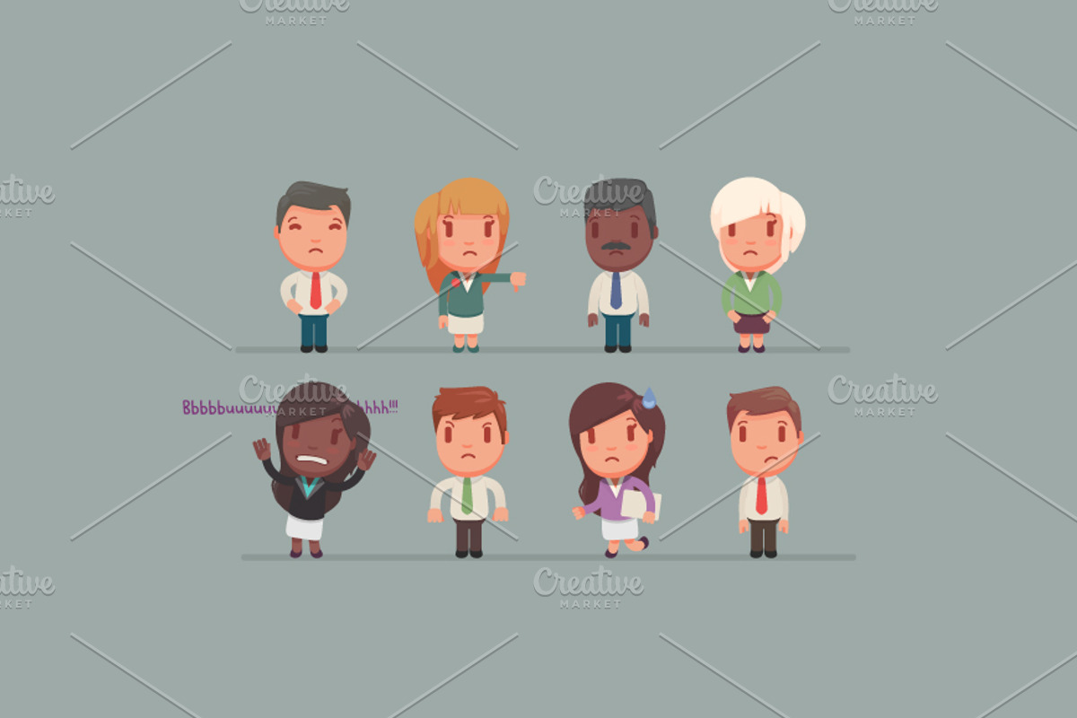 Character set 10: Sad people, a Person Illustration by Beatriz Gascón (Photo 1 of 3)