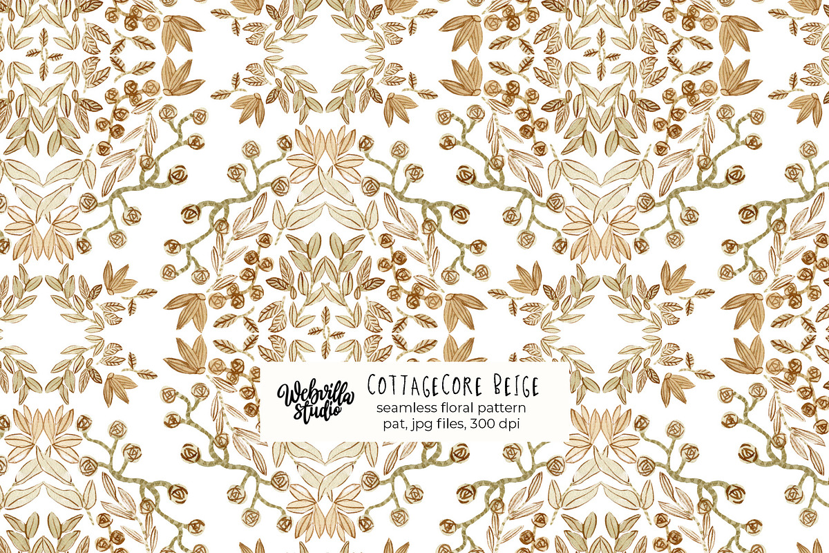 Cottagecore Beige Wallpaper, a Wallpaper Graphic by Webvilla Studio (Photo 1 of 6)