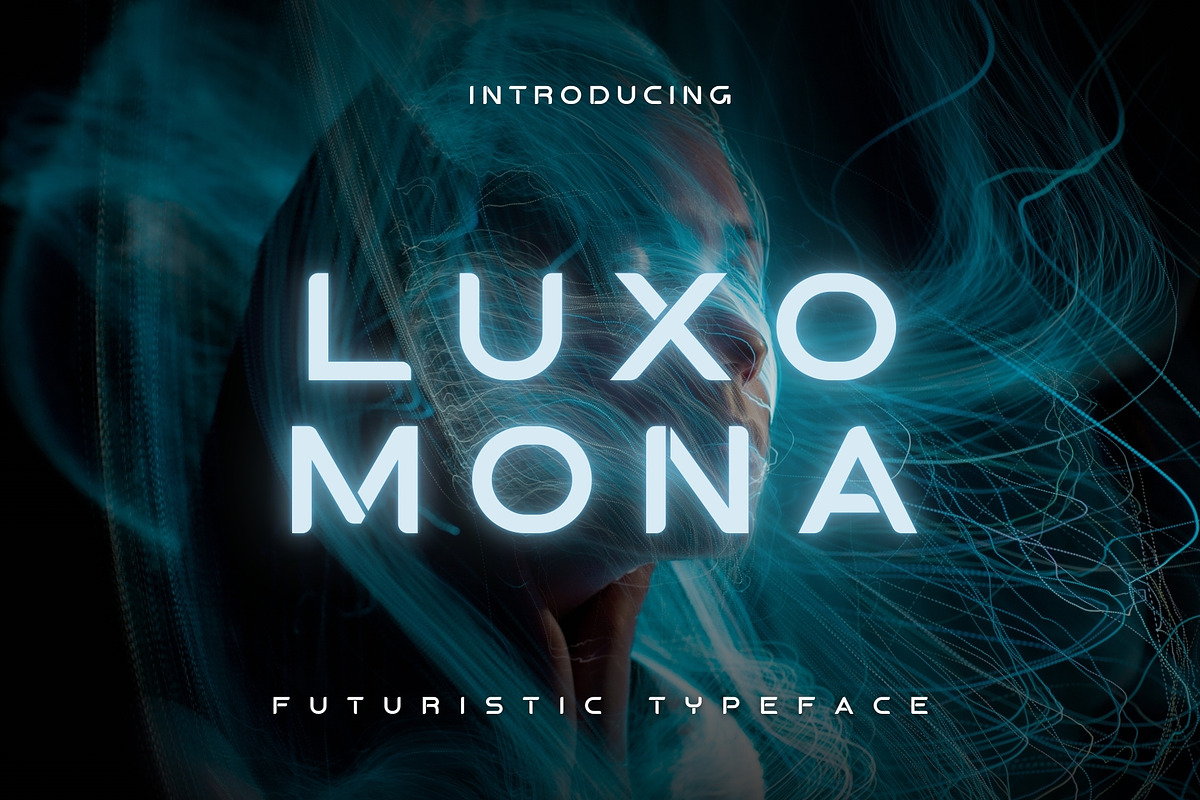 Luxomona - Futuristic AI Typeface, a Sans Serif Font by HipFonts (Photo 1 of 7)