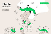 Darfy Business Illustrations, a Finance Illustration by Welovegraphics (Thumbnail 7 of 8)