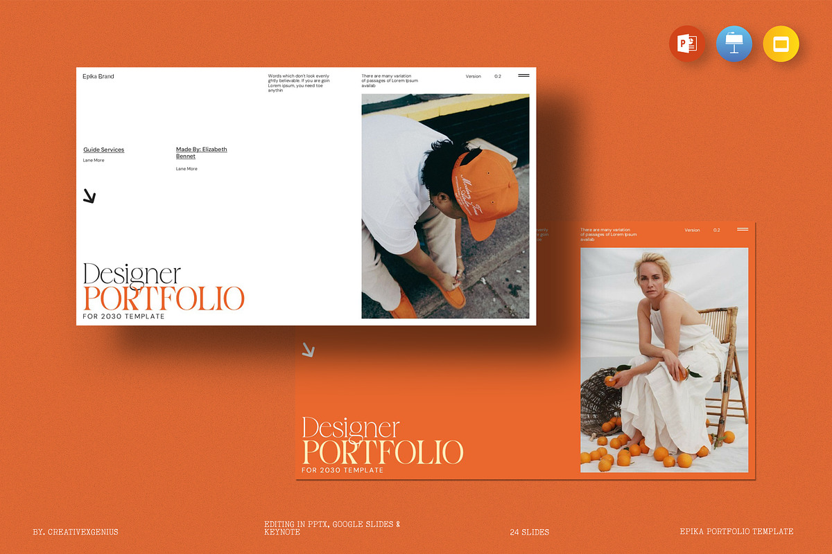 EPIKA | Design Portfolio, a Presentation Template by CreativexGenius (Photo 1 of 11)