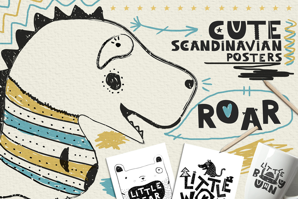 16 Scandinavian Posters, a Decorative Illustration by Alyonka_lis (Photo 1 of 5)