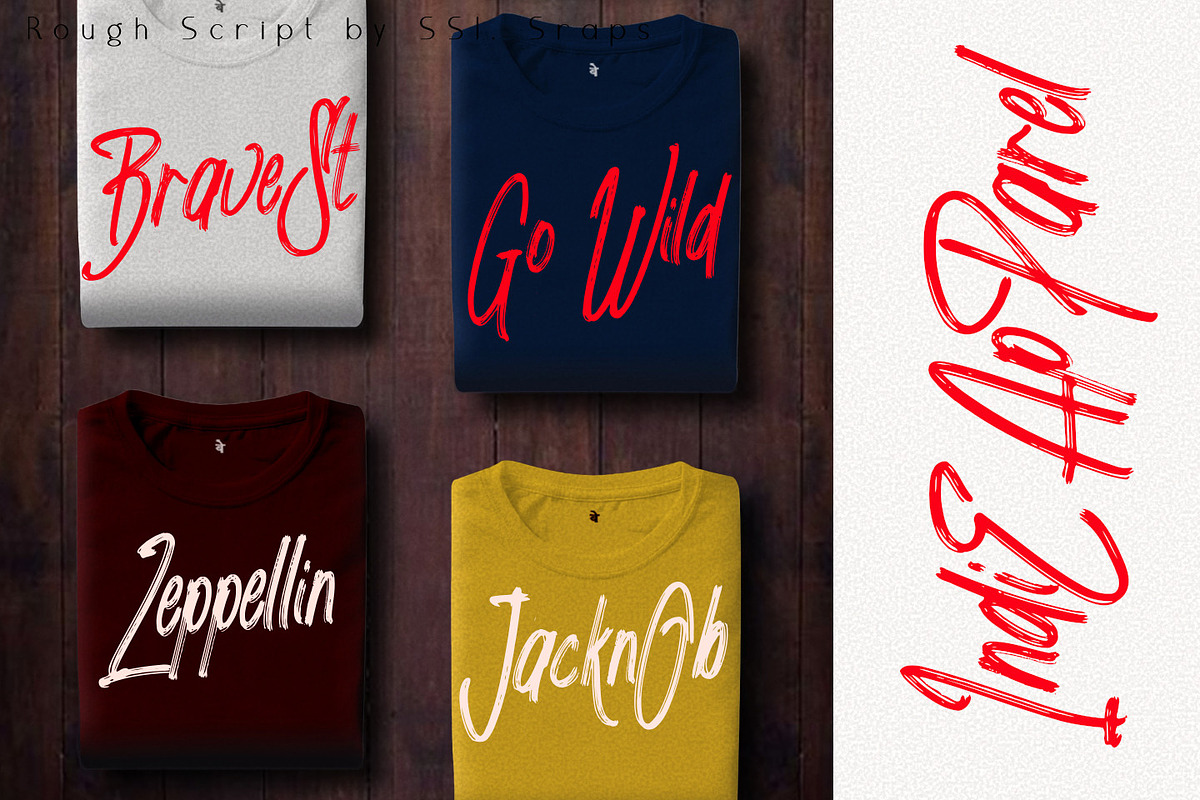 Bravest rough script font, a Script Font by SSI.Scraps (Photo 6 of 11)