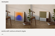 Square Leaning Frame Mockup 1x1, a Household Mockup by mockupize (Thumbnail 5 of 7)