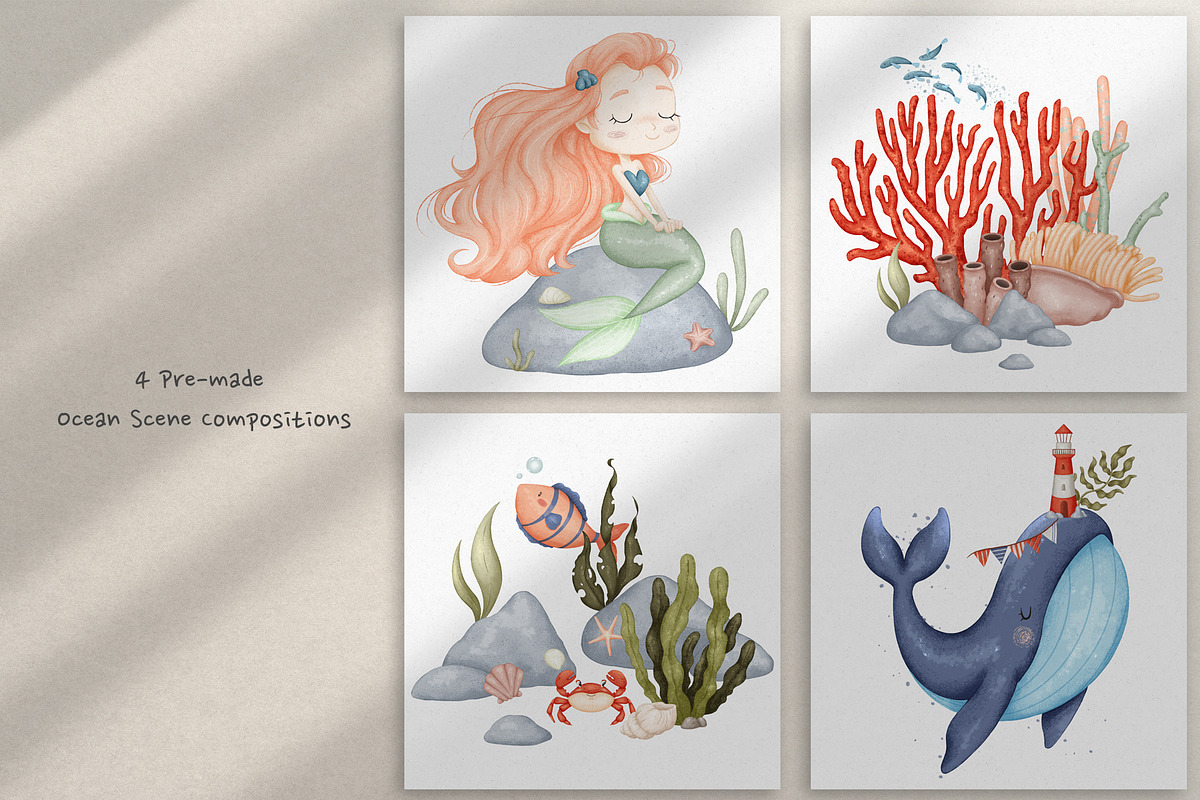 Cozy Underwater World collection, an Animal Illustration by yebin (Photo 3 of 6)