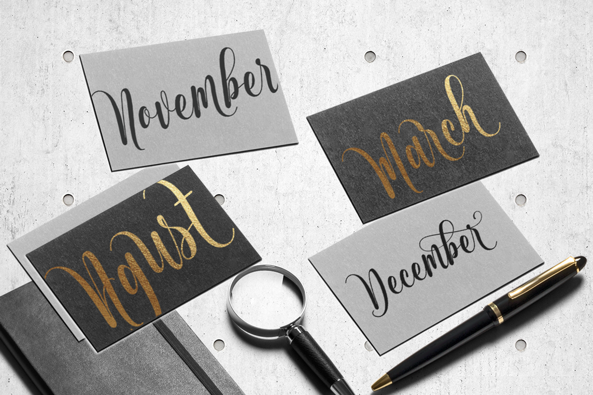 Muthya//Wedding Calligraphy Font preview 8