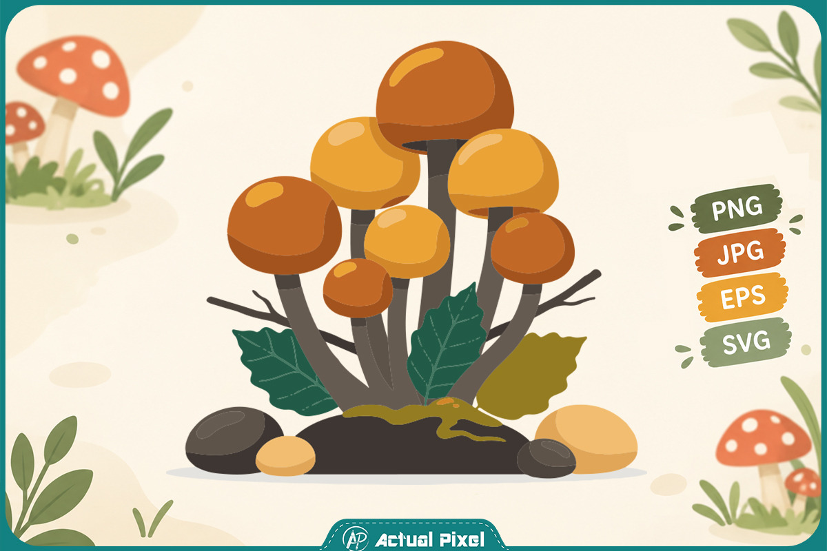 Mushroom Botanical Clipart Bundle, an Object Graphic by Actual Pixel (Photo 18 of 21)