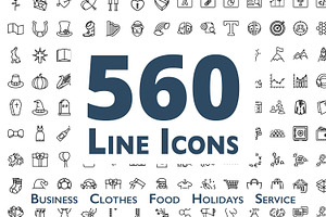 560 Line Icons