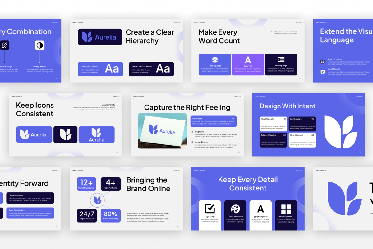Logo Brand Guidelines PowerPoint, a Presentation Template by Loin Studio