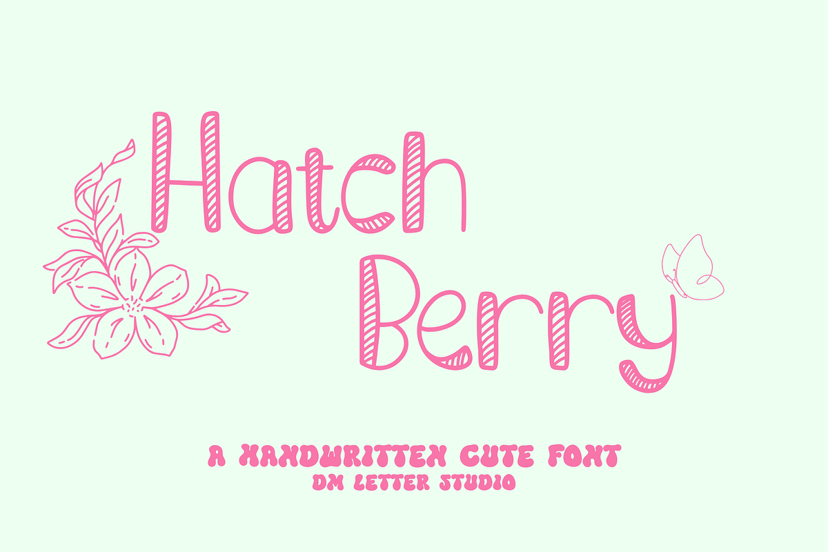 Hatch Berry, a Sans Serif Font by Dm Studio (Photo 1 of 9)