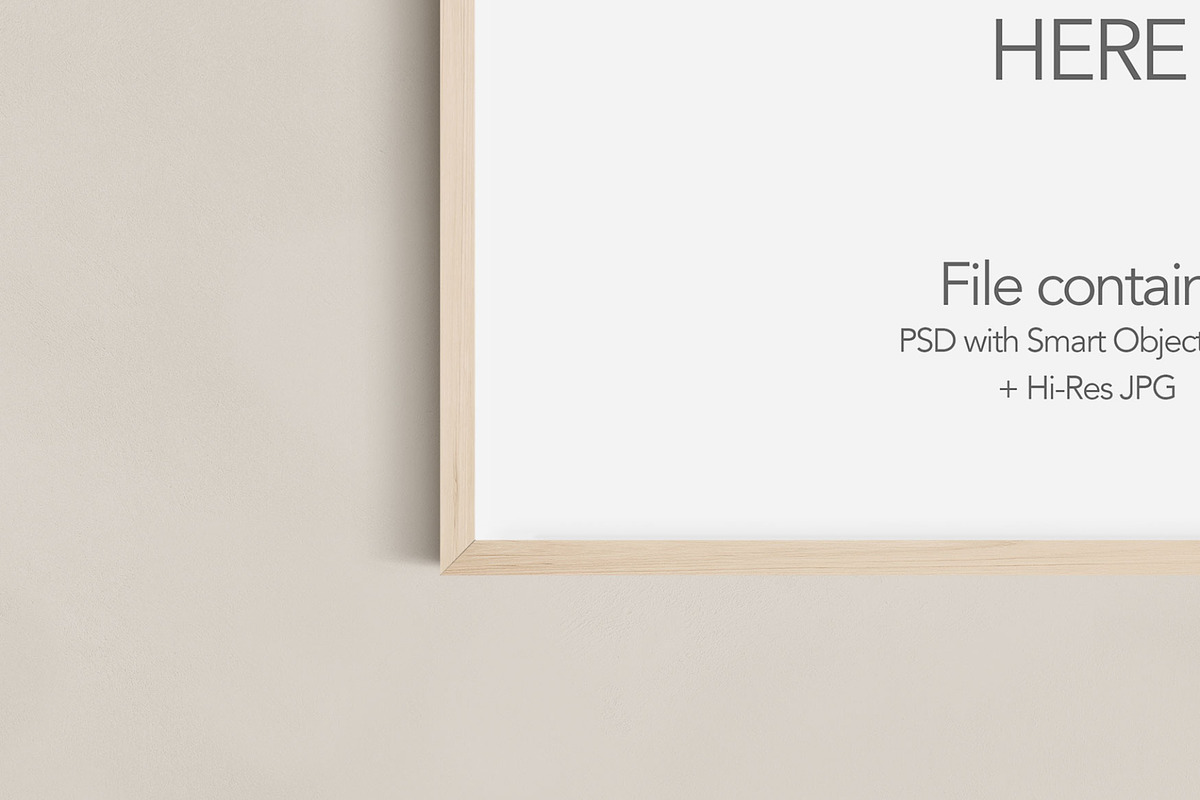 Landscape Wood Frame Mockup, a Household Mockup by OakstoneCreative (Photo 3 of 5)