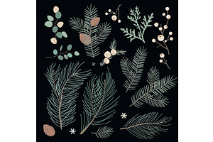 Christmas foliage decoration, an Object Illustration by Toltemara
