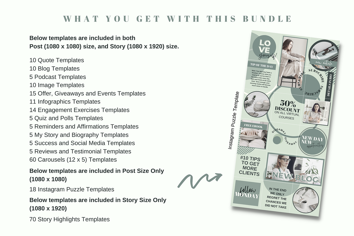 COACHING INSTAGRAM CANVA BUNDLE, a Social Media Template by Jennifer ...