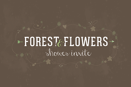 Forest & Flowers Shower Invitation