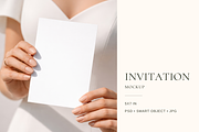 Wedding Invitation Mockup in Hands, an Advertising Mockup by Serenefeeling (Thumbnail 1 of 7)