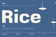 Rice - A Sans Serif Superfamily, a Sans Serif Font by Font Kitchen (Thumbnail 1 of 12)