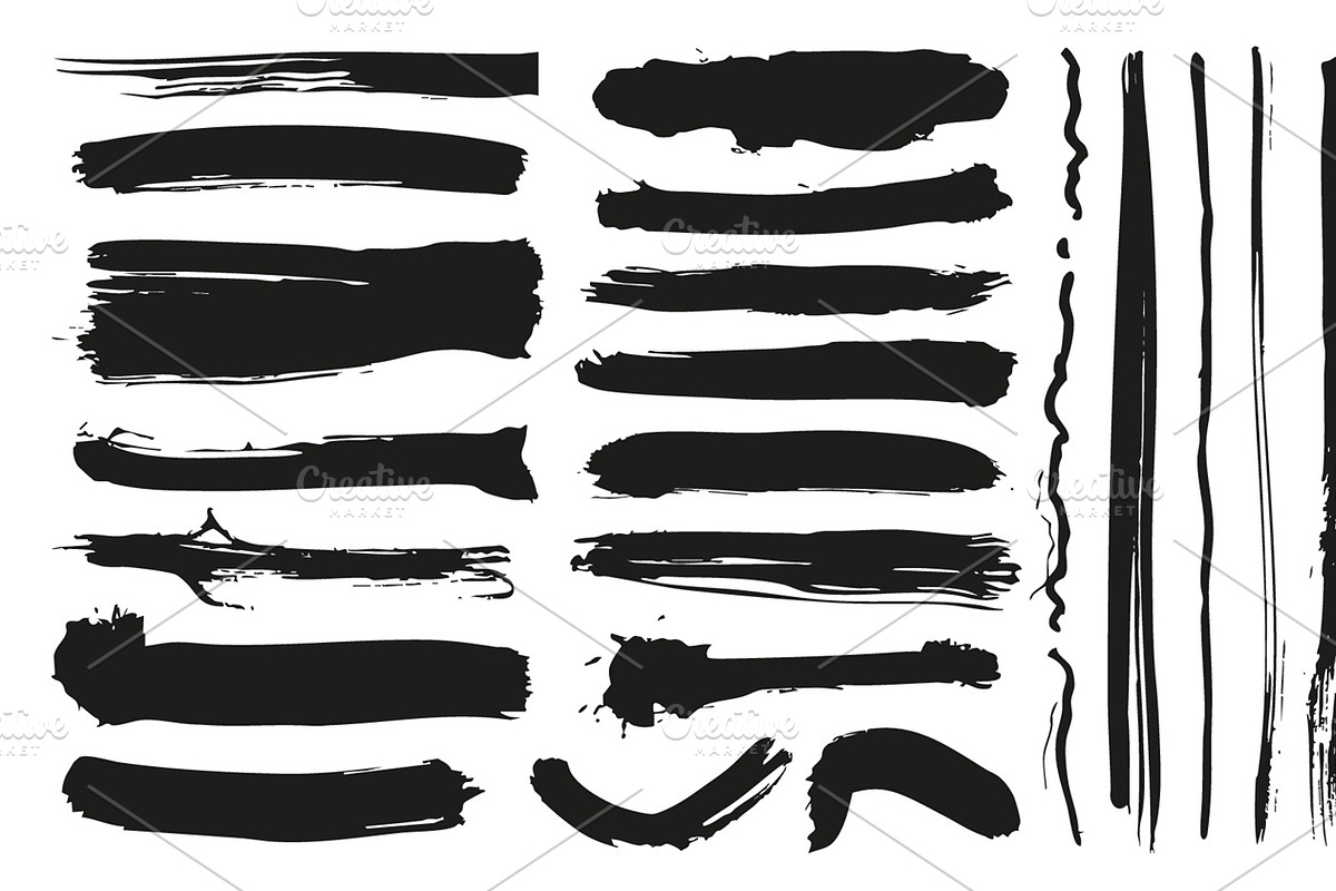 Brush Strokes Pack, a Texture Graphic by alexdndz (Photo 8 of 11)