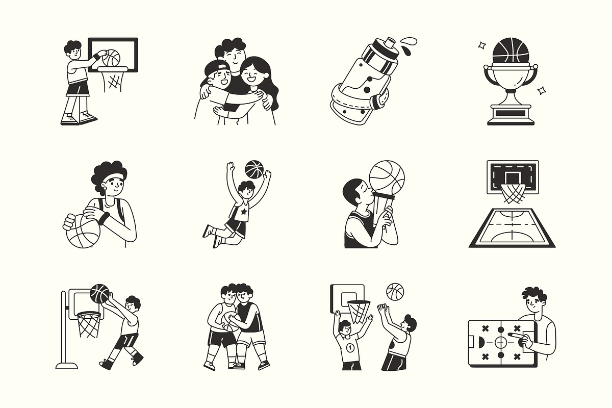 Basketball Illustration, an Outline Icon by Vectors Market (Photo 6 of 8)
