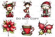 Whimsical Christmas Cabin Clipart, an Illustration by Craft Nest (Thumbnail 2 of 8)