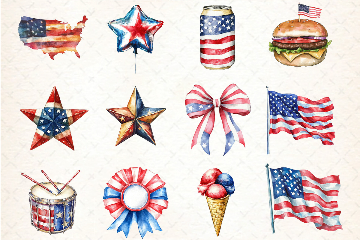 Watercolor Labor Day, an Illustration by DreamCafeArt (Photo 3 of 4)