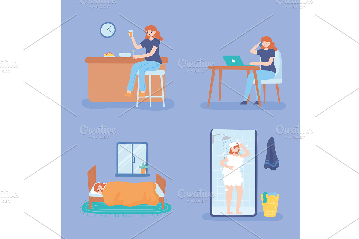women and life activities, a Person Illustration by studiogstock