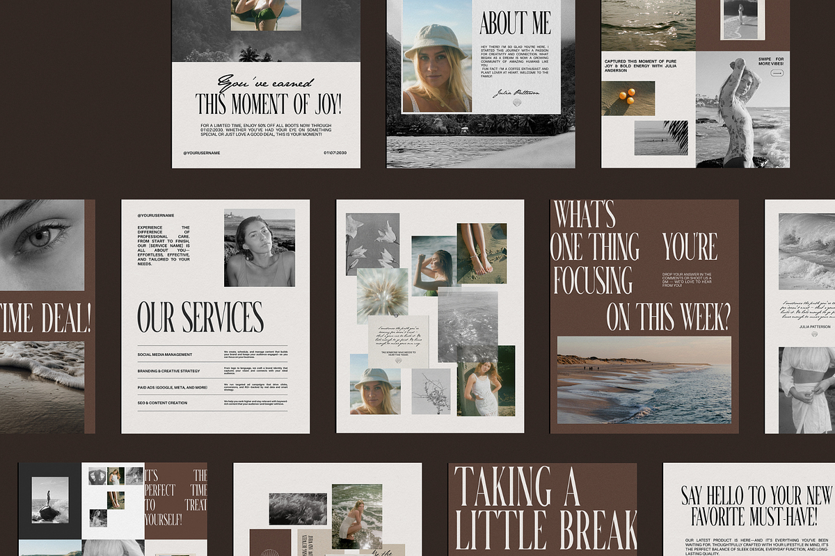 40 Instagram Post kit Canva Template | Amare Creative