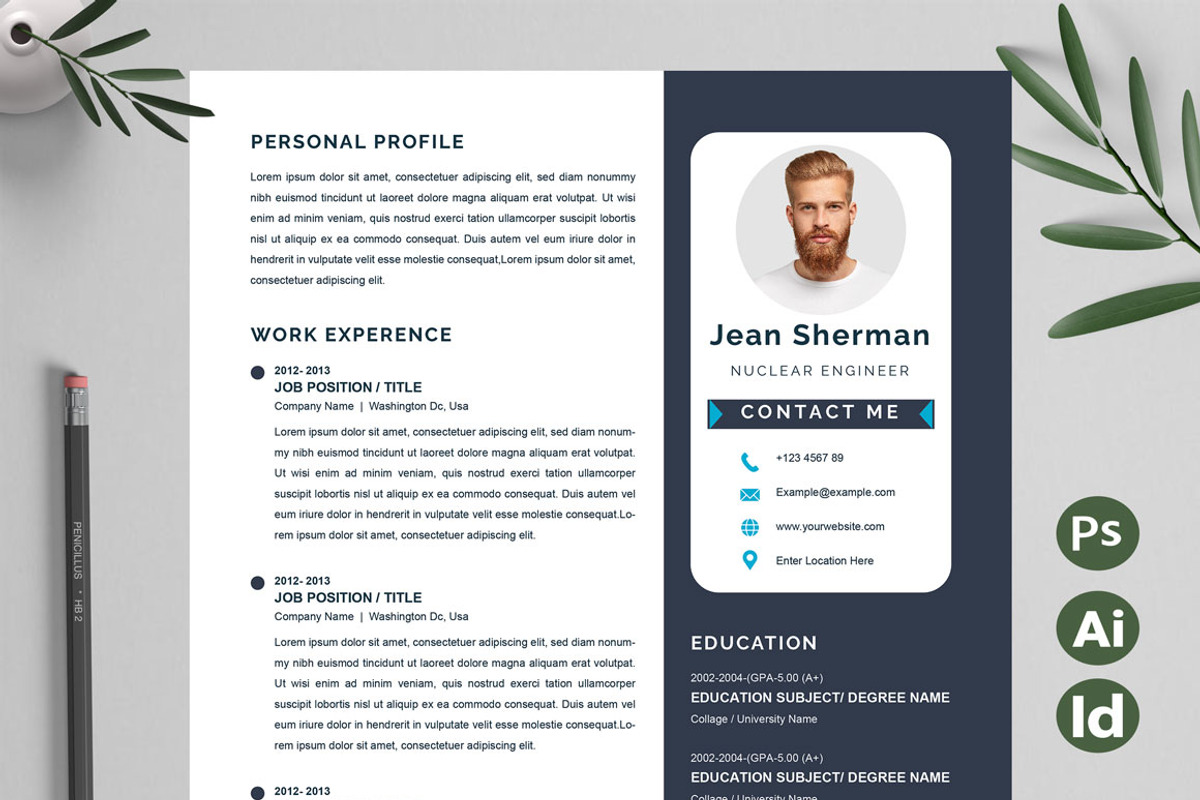 Black White CV, a Resume Template by Attractive Resume (Photo 1 of 3)